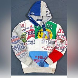 Polo Ralph Lauren Limited Edition "Maine Guide" Multicolor Patchwork Hoodie RARE